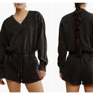 NWT Free People Movement Black Intercept Romper